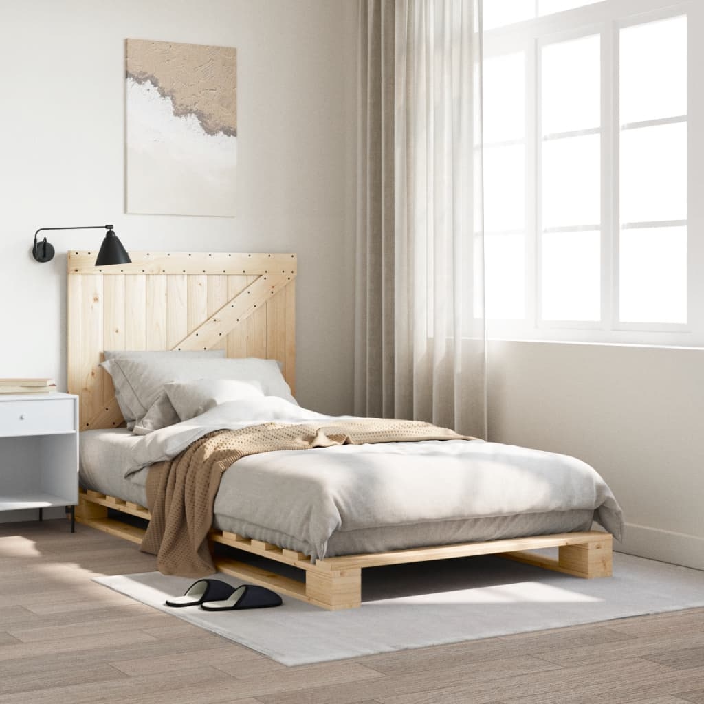 Bed Frame | Natural Wood | Solid Pine Wood | Single | Durable | Bed Frame