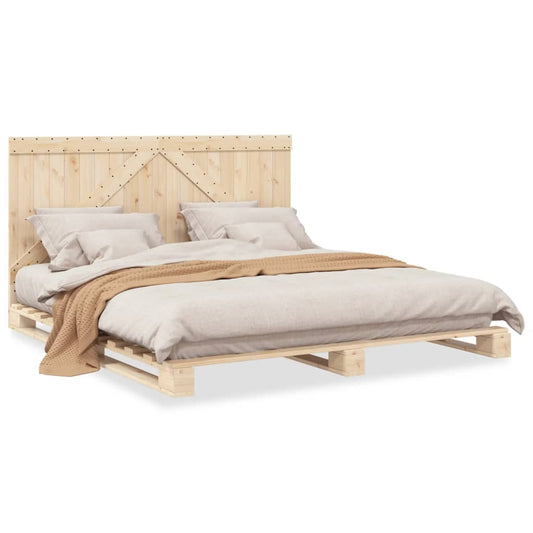 Bed Frame | Natural Wood | Solid Pine | Double | Durable | Rectangular
