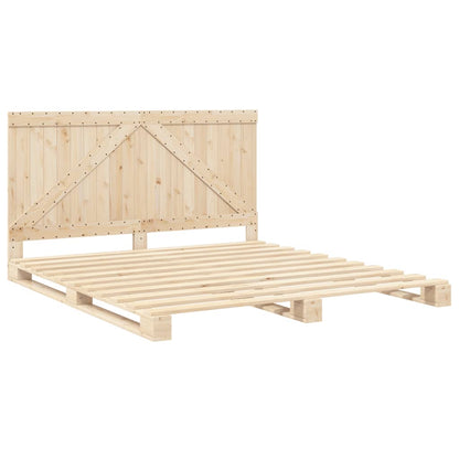 Bed Frame | Natural Wood | Solid Pine | Double | Durable | Rectangular
