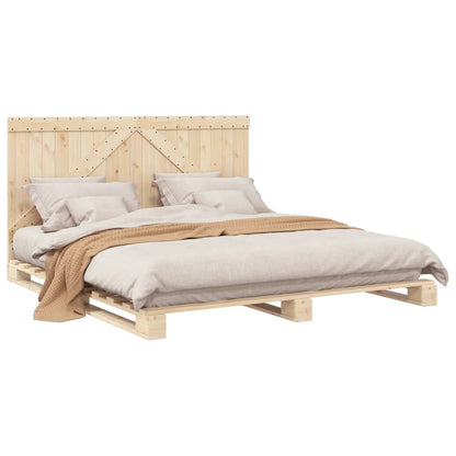 Bed Frame | Natural Wood | Solid Pine | Double | Durable | Rectangular
