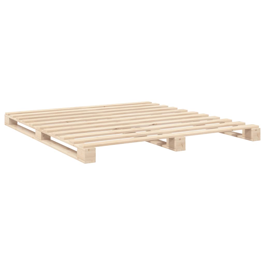 Bed Frame | Natural Wood | Solid Pine | Double | Durable | Rectangular