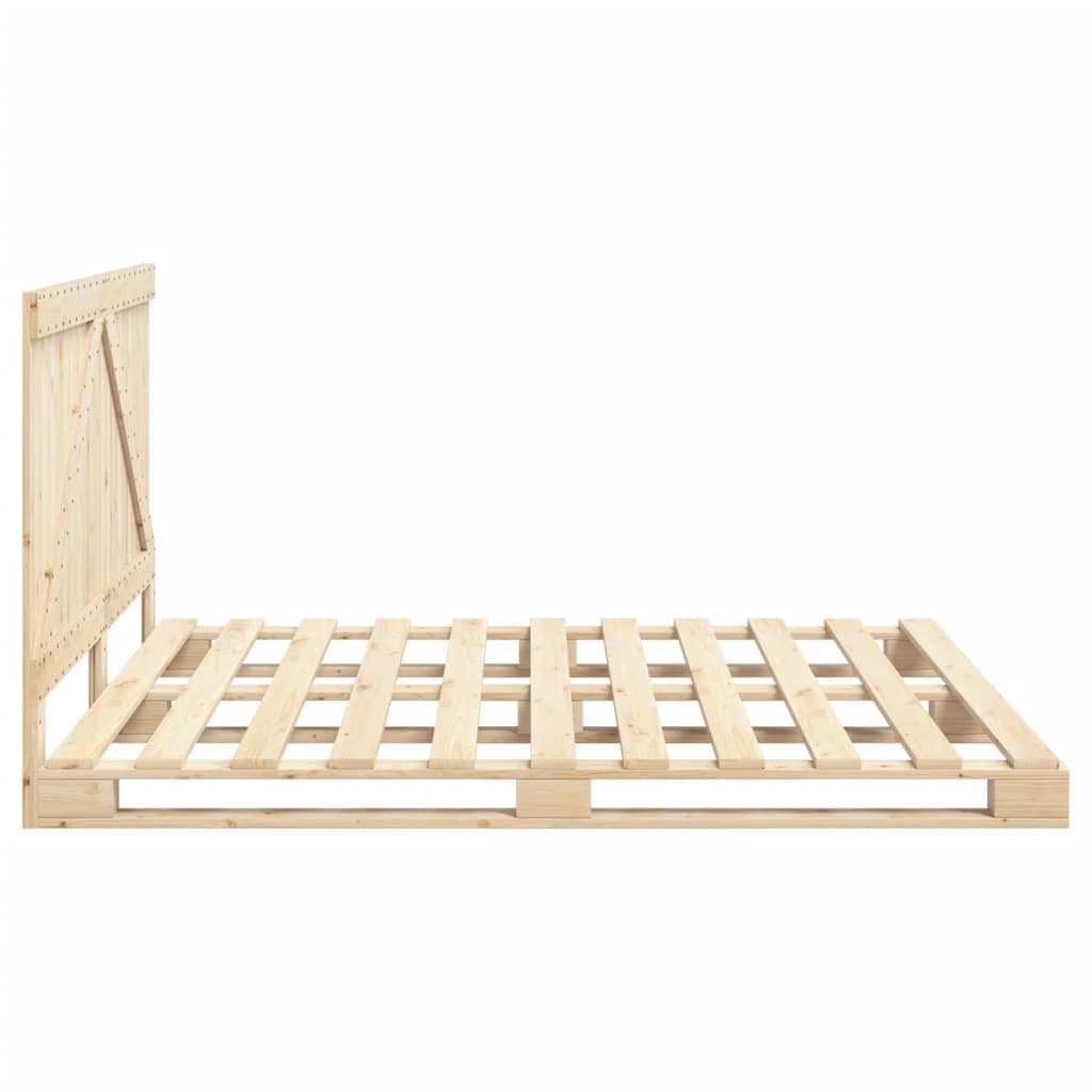 Bed Frame | Natural Wood | Solid Pine | Double | Durable | Rectangular