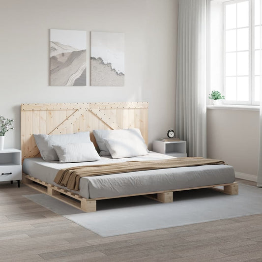Bed Frame | Natural Wood | Solid Pine | Double | Durable | Rectangular