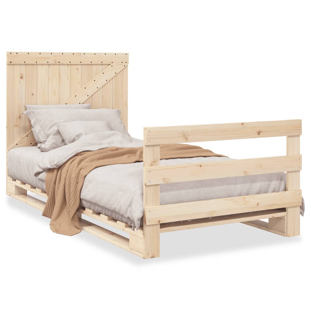 Bed Frame | Pine | Solid pine wood | Single |  Durable  | Bed Frame