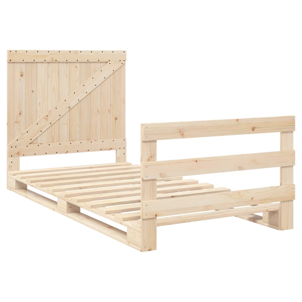 Bed Frame | Pine | Solid pine wood | Single |  Durable  | Bed Frame