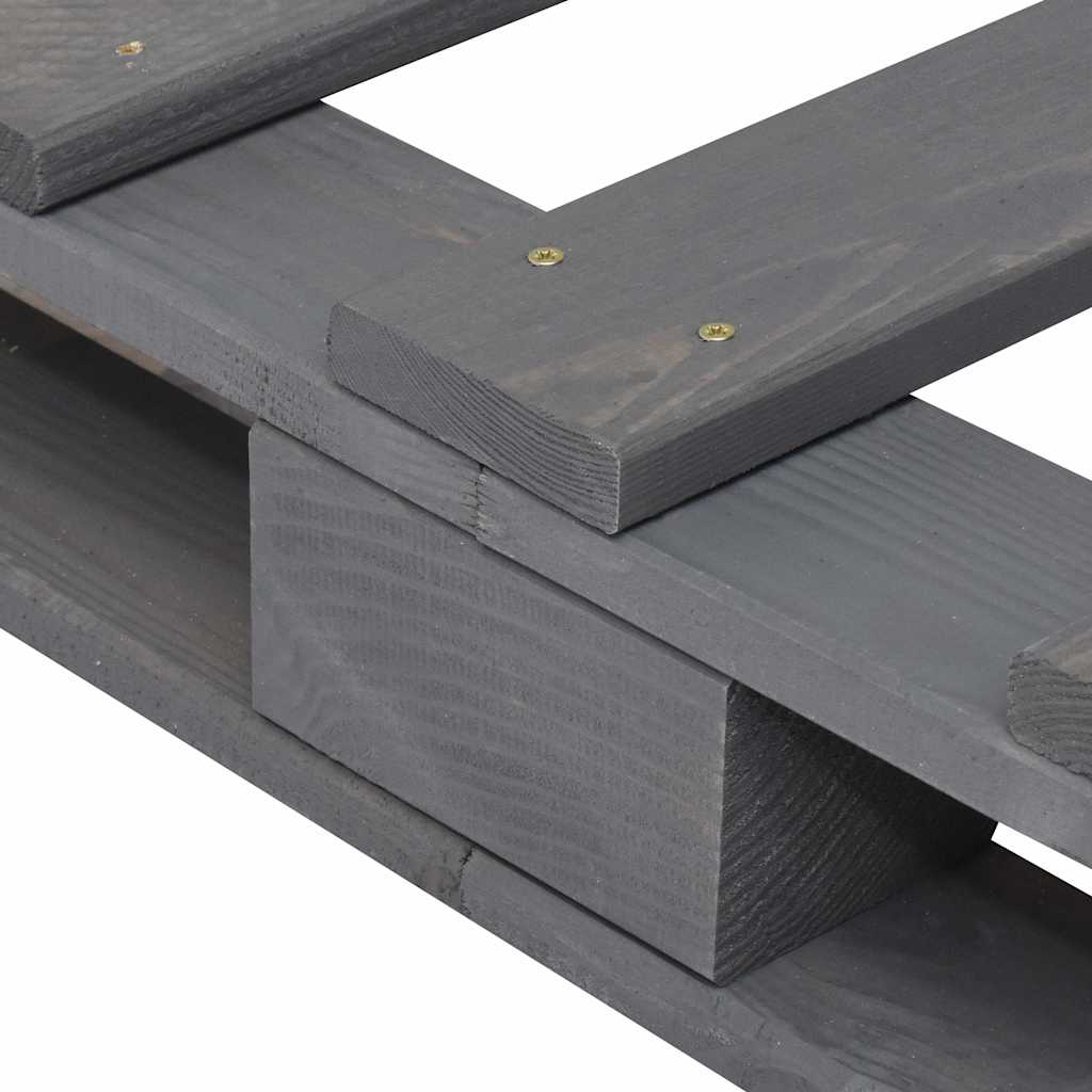 Bed Frame | Grey | Solid pinewood | Double | Durable | Bed Frame