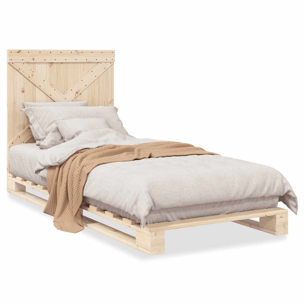Bed Frame | Natural Wood | Solid pine wood | Single | Sturdy | Bed Frame