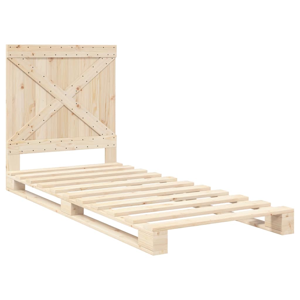 Bed Frame | Natural Wood | Solid pine wood | Single | Sturdy | Bed Frame