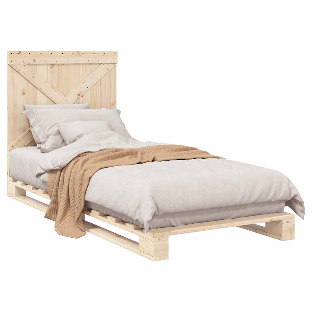 Bed Frame | Natural Wood | Solid pine wood | Single | Sturdy | Bed Frame