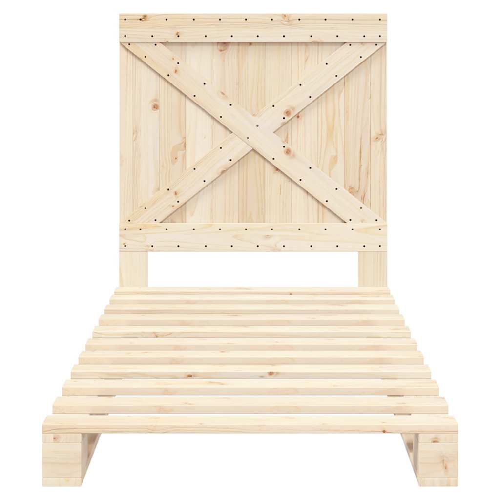 Bed Frame | Natural Wood | Solid pine wood | Single | Sturdy | Bed Frame