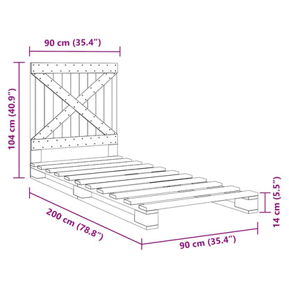 Bed Frame | Natural Wood | Solid pine wood | Single | Sturdy | Bed Frame