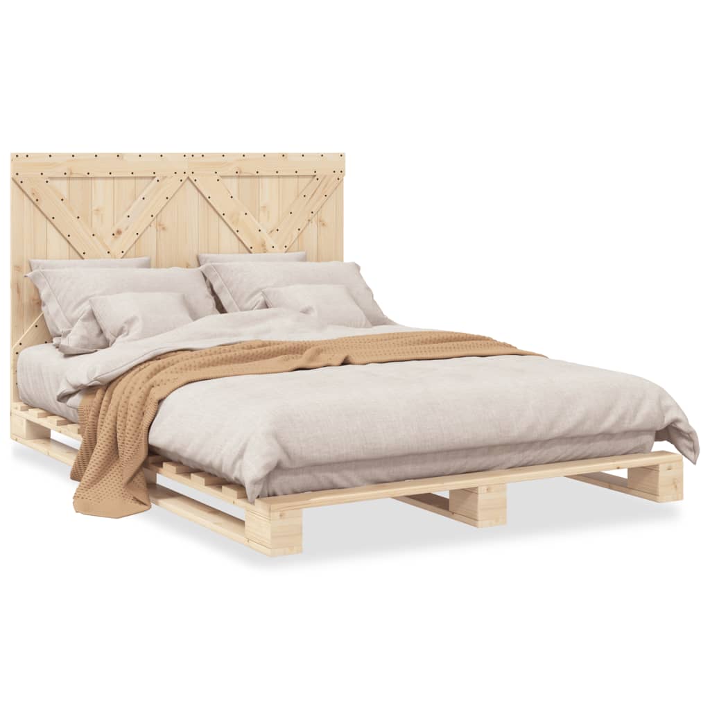 Bed Frame | Natural Pine | Solid Pine Wood | Double | Durable | Bed Frame