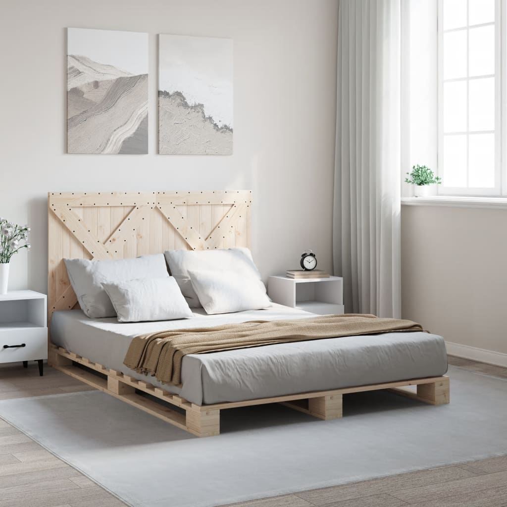 Bed Frame | Natural Pine | Solid Pine Wood | Double | Durable | Bed Frame