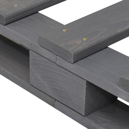 Bed Frame without Mattress  Grey 90x200 cm Solid Wood Pine