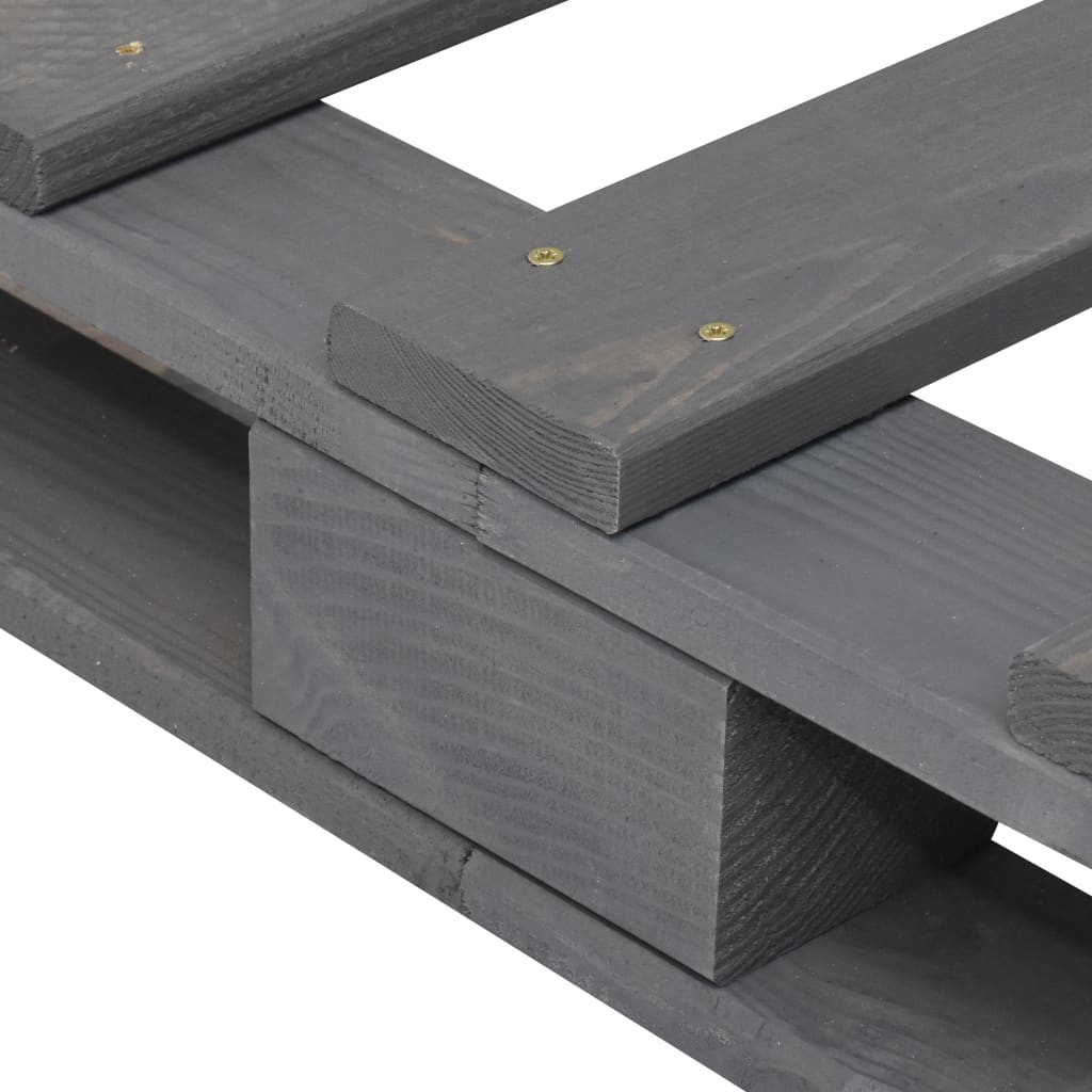 Bed Frame | Grey | Solid pine wood | Double | Sturdy | Bed Frame