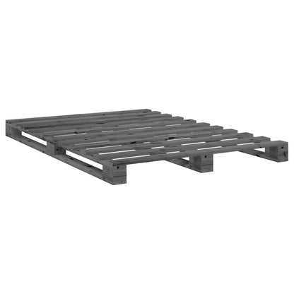Bed Frame | Grey | Solid pine wood | Double |  Durable  | Bed Frame