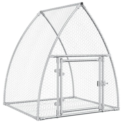 Rabbit Hutch Silver 105x100x120 cm Galvanised Steel