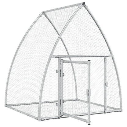 Rabbit Hutch Silver 105x100x120 cm Galvanised Steel