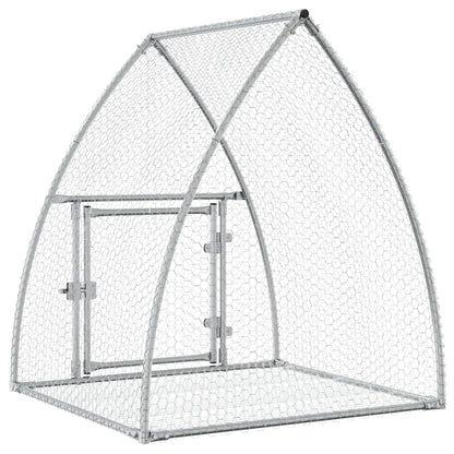Rabbit Hutch Silver 105x100x120 cm Galvanised Steel