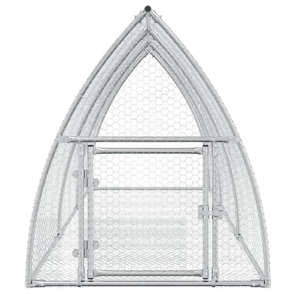 Rabbit Hutch Silver 105x300x120 cm Galvanised Steel