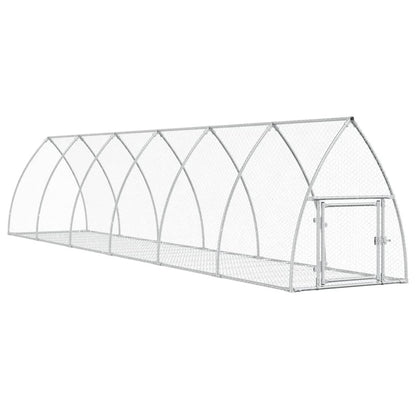 Rabbit Hutch Silver 105x600x120 cm Galvanised Steel