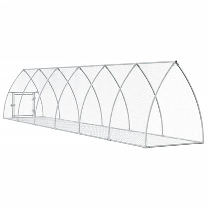 Rabbit Hutch Silver 105x600x120 cm Galvanised Steel