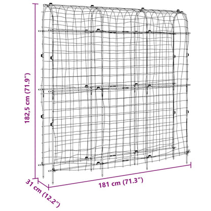 Garden Trellises for Climbing Plants 2 pcs U-Shape Steel