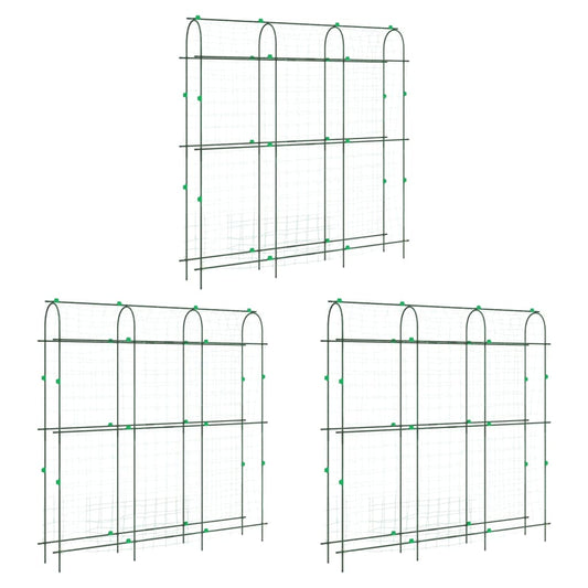 Garden Trellises for Climbing Plants 3 pcs U-Shape Steel