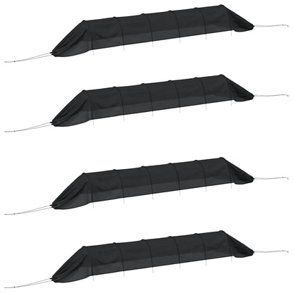 Netting Tunnels 4 pcs Black Steel and Polyethylene