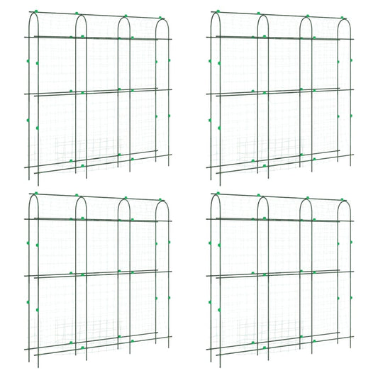 Garden Trellises for Climbing Plants 4 pcs U-Shape Steel