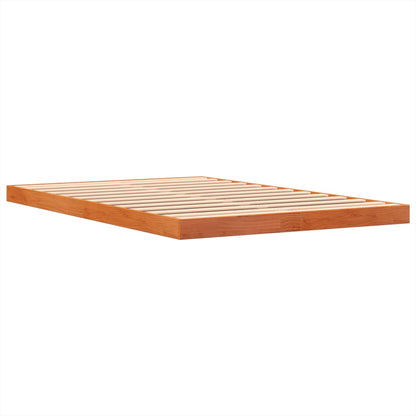 Bed Frame without Mattress Wax Brown 140x200 cm Solid Wood Pine