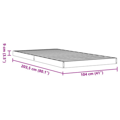 Bed Frame | Wax brown | Solid Pine Wood | Single | Tough | Bed Frame