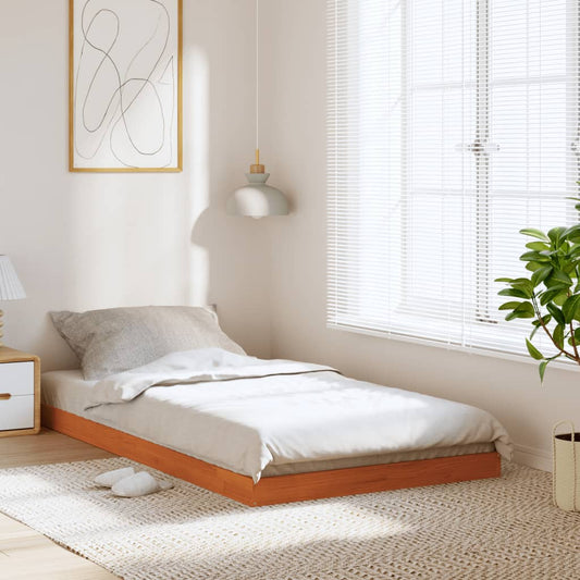 Bed Frame | Wax brown | Solid Pine Wood | Single | Tough | Bed Frame