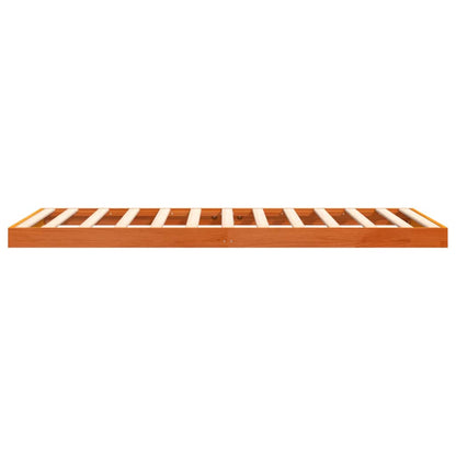 Bed Frame without Mattress Wax Brown 90x200 cm Solid Wood Pine