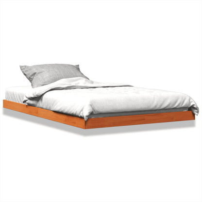 Bed Frame without Mattress Wax Brown 120x190 cm Small Double Solid Wood Pine