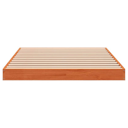 Bed Frame without Mattress Wax Brown 75x190 cm Solid Wood Pine