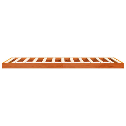Bed Frame without Mattress Wax Brown 75x190 cm Solid Wood Pine