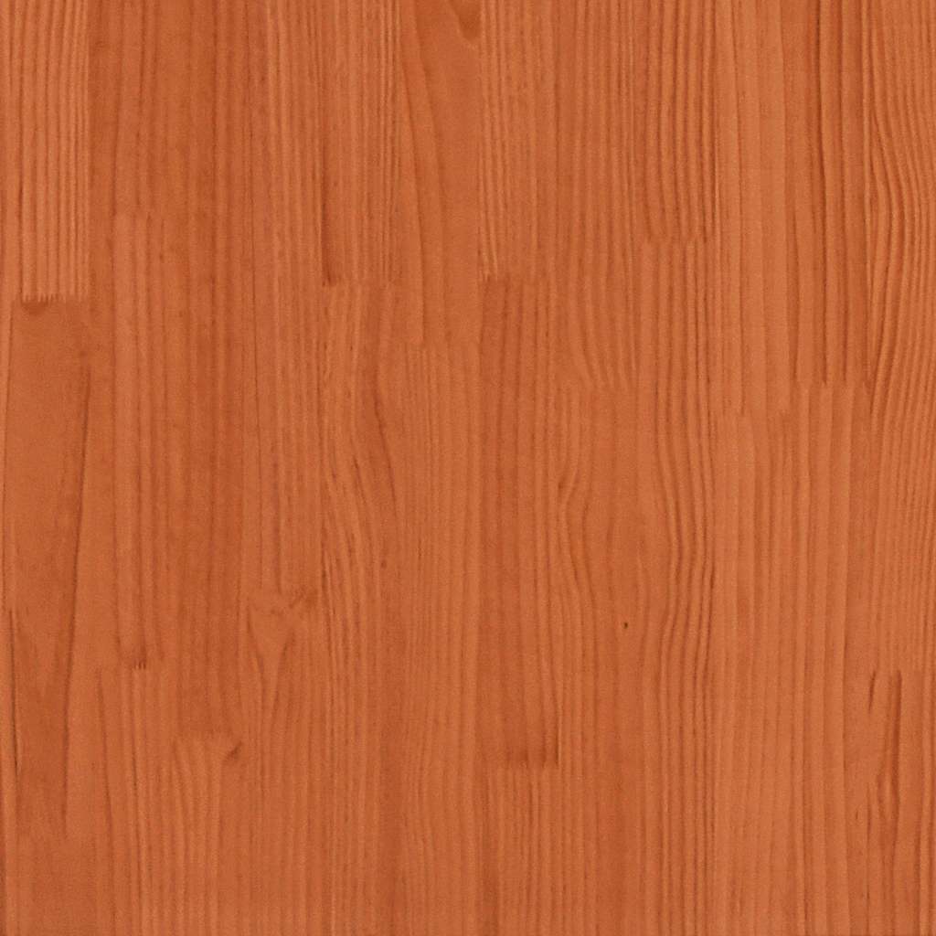 Bed Frame without Mattress Wax Brown 75x190 cm Solid Wood Pine