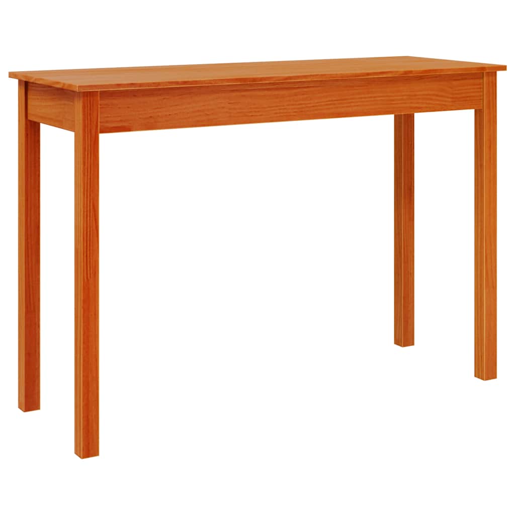 Console Table Wax Brown 110x40x75 cm Solid Wood Pine