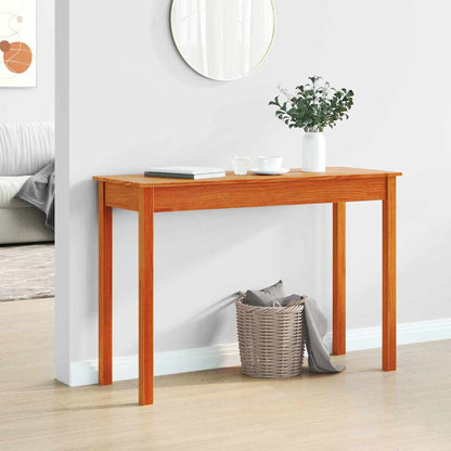 Console Table Wax Brown 110x40x75 cm Solid Wood Pine