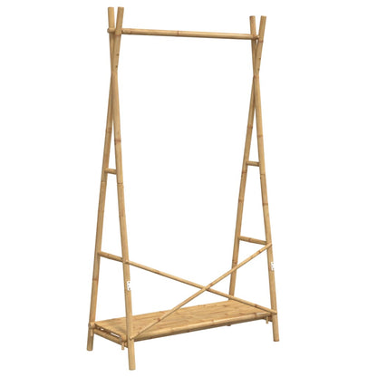 Clothes Rack with Shelf 102x50x190 cm Bamboo