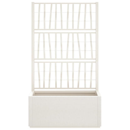 Garden Planter with Trellis White 80x36x140 cm PP