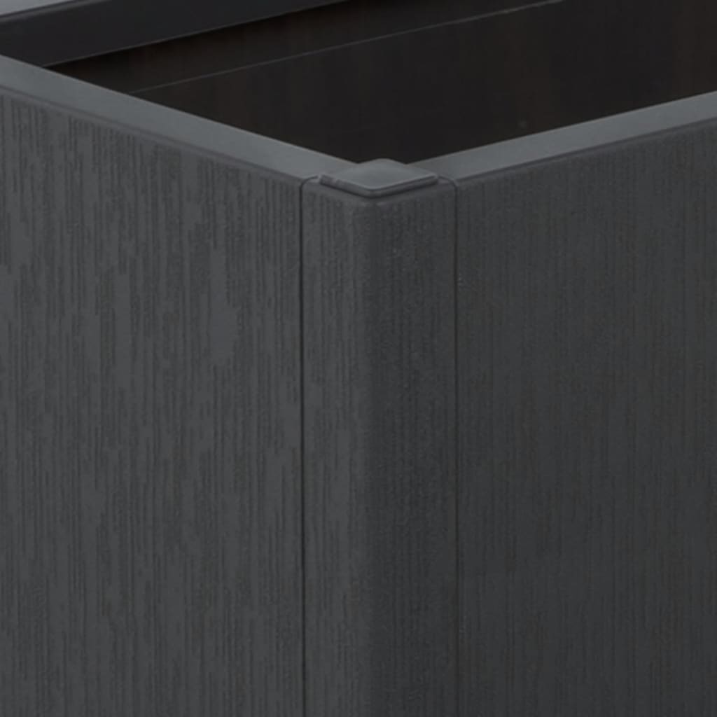 Garden Planter with Trellis Dark Grey 80x36x140 cm PP