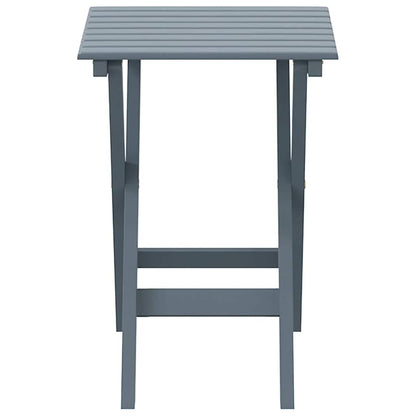 Side Table Foldable Grey Solid Wood Poplar