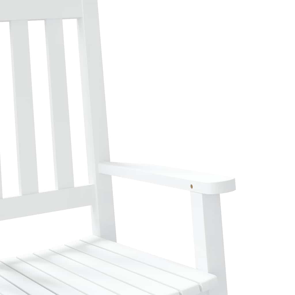 Rocking Chair for Children White Solid Wood Poplar