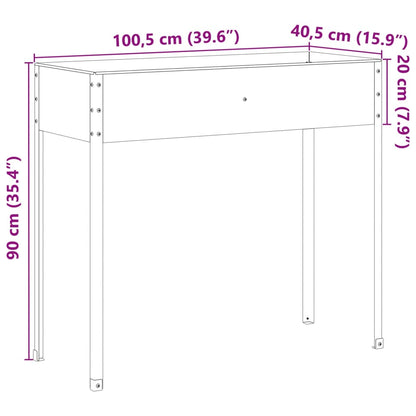 Garden Planter 100.5x40.5x90 cm Weathering Steel