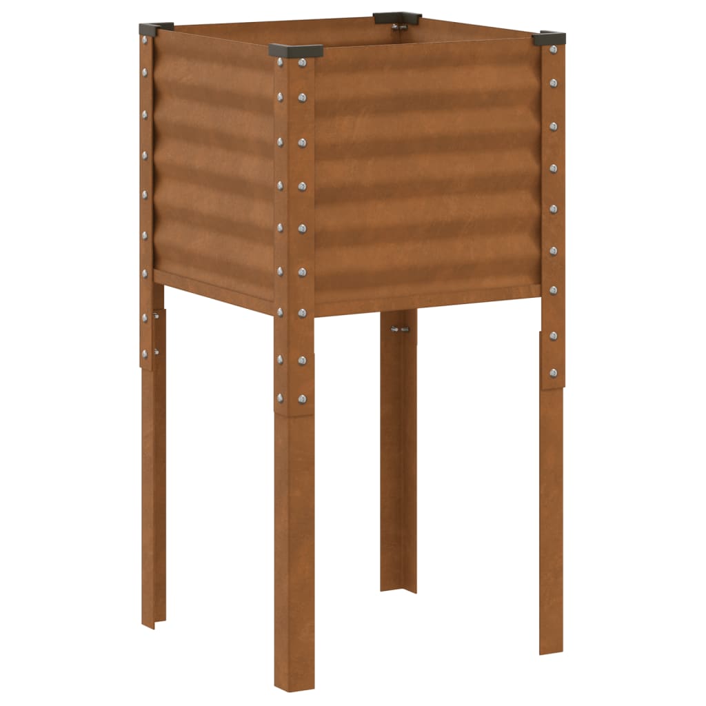 Garden Planter 45x45x88 cm Weathering Steel