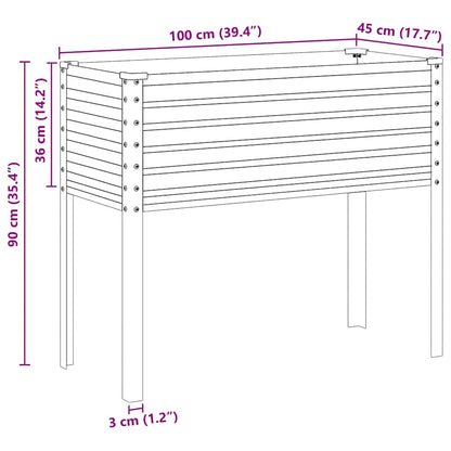 Garden Planter Brown 100x45x90 cm Steel