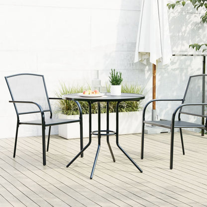 Patio Table Round Anthracite Ø80x72,5 cm Powder-coated Steel