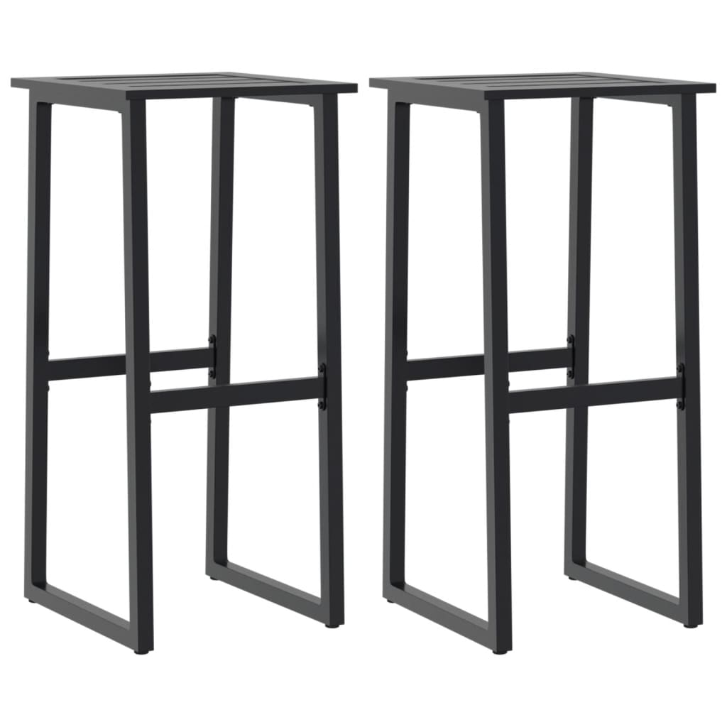 Bar Stools 2 pcs Black 38x38x80 cm Powder-coated Steel